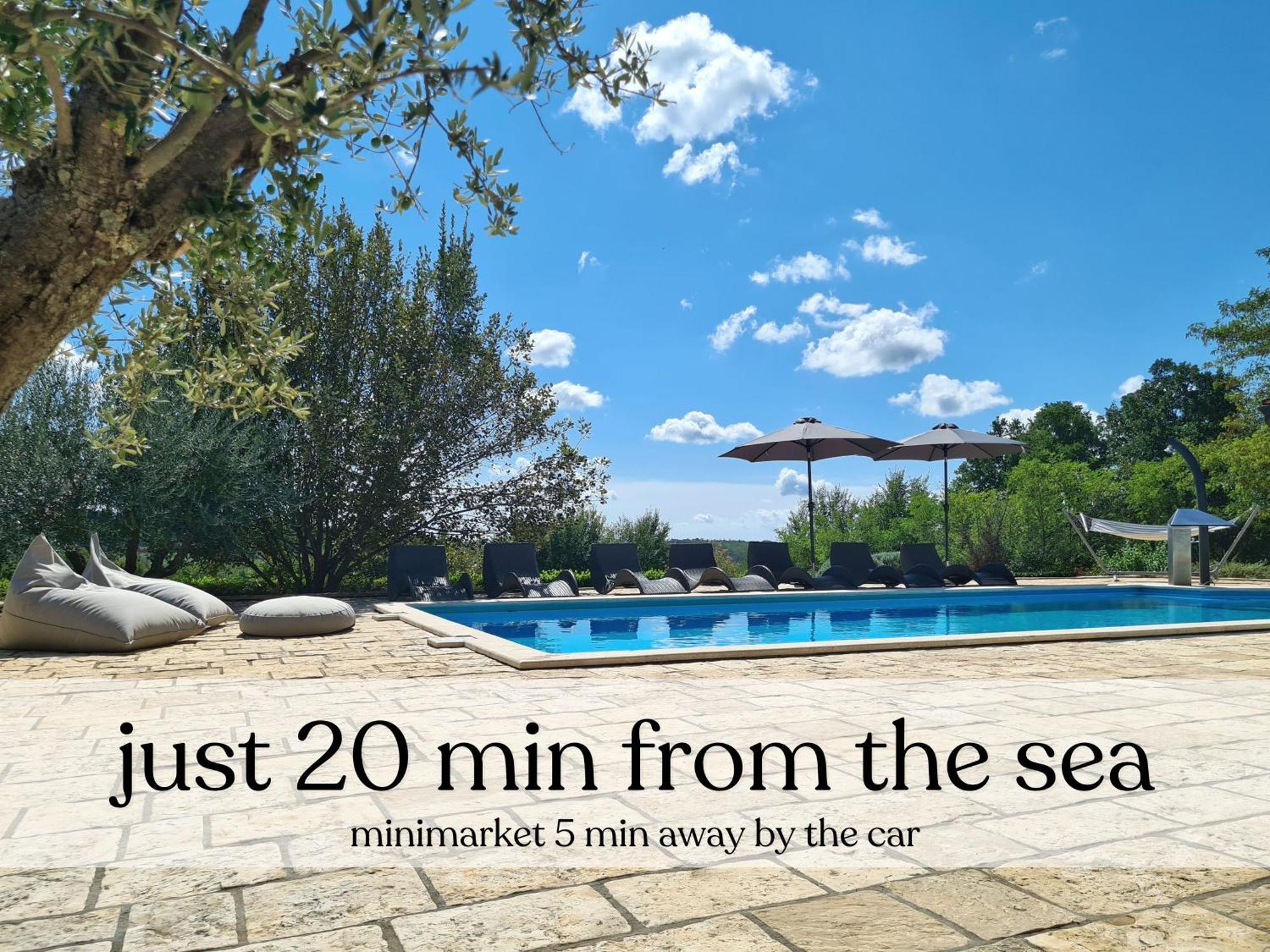 Spacious Villa With Pool, Indoor Jacuzzi And Sauna Near Porec Visnjan Ngoại thất bức ảnh